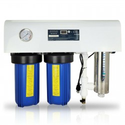 3 Stage 10 in Sediment Carbon Block Ultraviolet Whole House Water Filter System