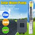 24V Solar Power Water Pump Farm Ranch DC Submersible Bore Hole Deep Well 300W US