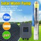 24V Solar Power Water Pump Farm Ranch DC Submersible Bore Hole Deep Well 300W US