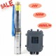 24V Solar Power Water Pump Farm Ranch DC Submersible Bore Hole Deep Well 300W US
