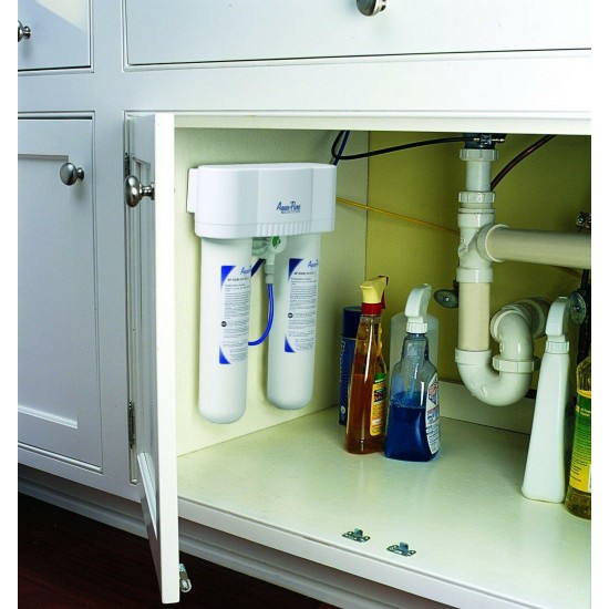 Water Filter Carbon Block Under Sink System Built-in Shut Off CO APDWS1000