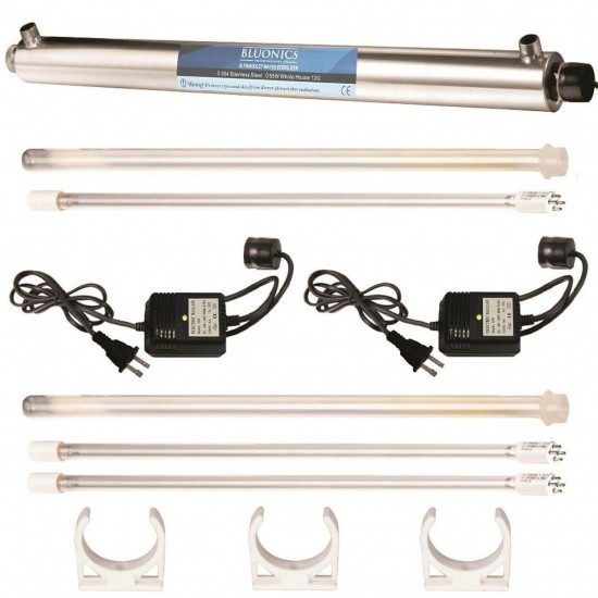 UV Purifier Ultraviolet Light Water Sterilizer Whole House 12 GPM  Large Package