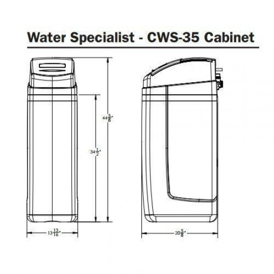 Space Saver Fleck 5600 SXT 32,000 Grains Metered Cabinet Water Softener