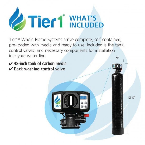 Tier1 Essential Certified Series Whole House Water Filtration System for Chlori