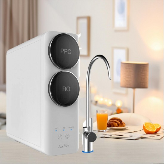 Q6 4-Stage 400GPD Tankless Water Filter Reverse Osmosis System /Spin Down Filter