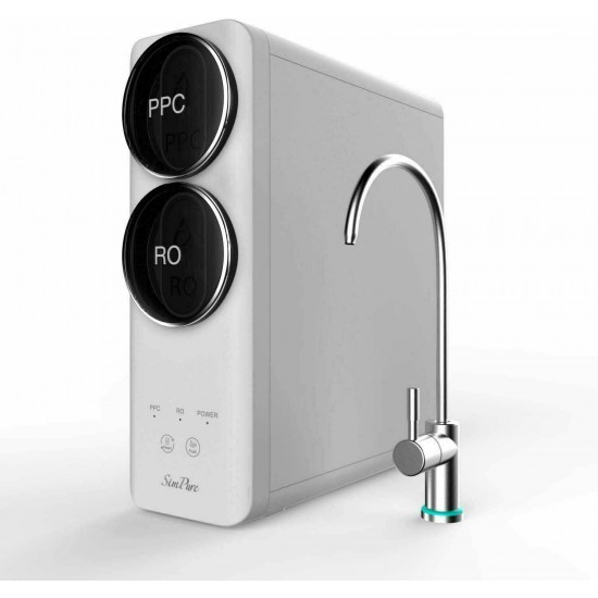 Q6 4-Stage 400GPD Tankless Water Filter Reverse Osmosis System /Spin Down Filter