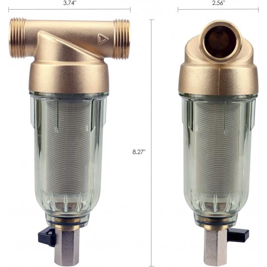 Q6 4-Stage 400GPD Tankless Water Filter Reverse Osmosis System /Spin Down Filter