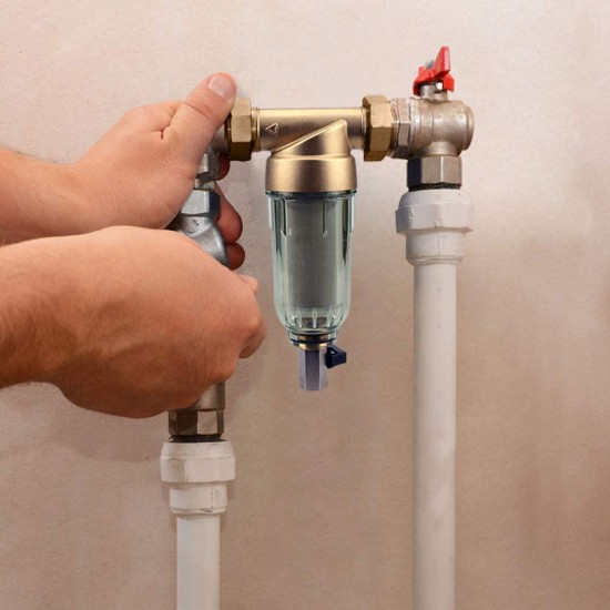 Q6 4-Stage 400GPD Tankless Water Filter Reverse Osmosis System /Spin Down Filter