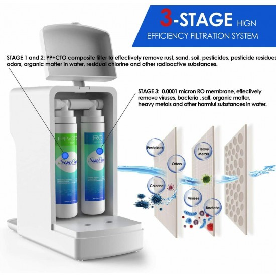 SimPure Y6 Countertop UV Reverse Osmosis Water Filtration System Water Dispenser