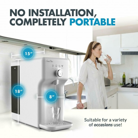SimPure Y6 Countertop UV Reverse Osmosis Water Filtration System Water Dispenser