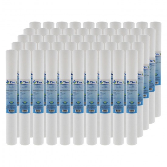20x2.5 Inch 1 Micron Purtrex PX01-20 Polypropylene Sediment Water Filter 50 Pac