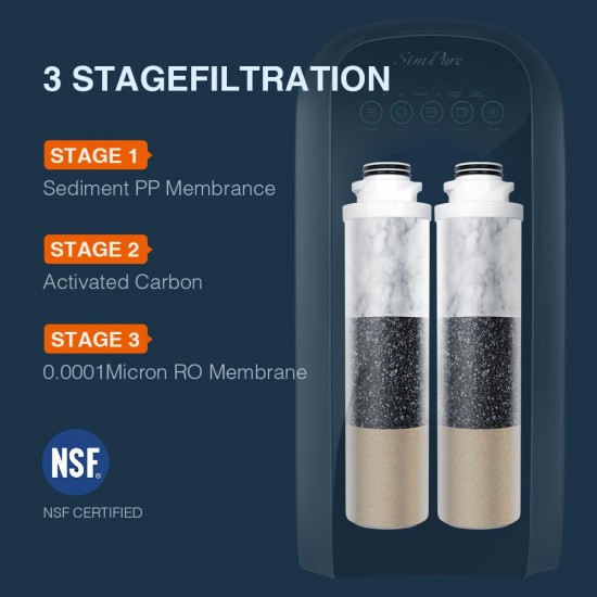 SimPure Y6 Reverse Osmosis Water Filtration System Countertop Y7 Water Dispenser