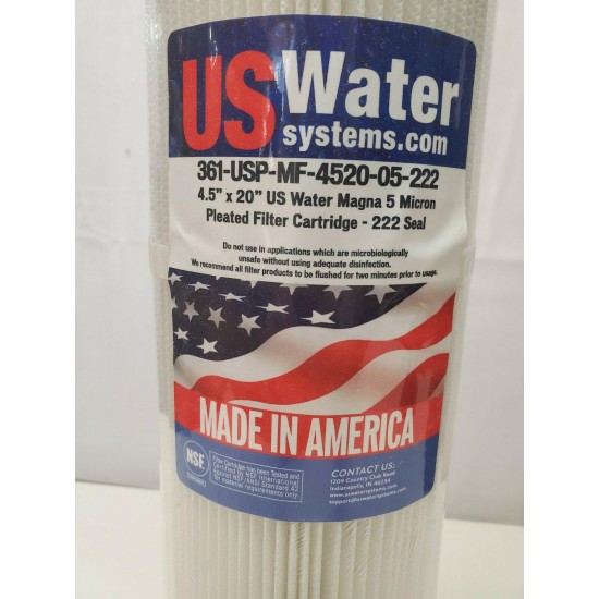 US Water Systems Magna Pre-Filter w/ Housing Mounting Bracket Wrench 25 GPM 20