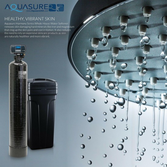 Aquasure Water Softener with Fine Mesh Resin for Iron Removal 64,000 Grains